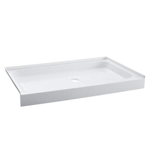 Swiss Madison Voltaire 36 in. x 48 in. Single-Threshold, Center Drain Shower Base in White