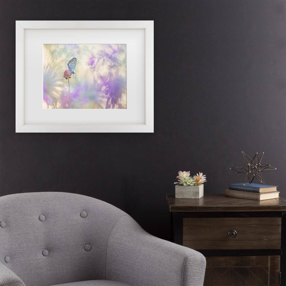 Henrik Spranz Butterfly on Pink Flower Framed Canvas Art