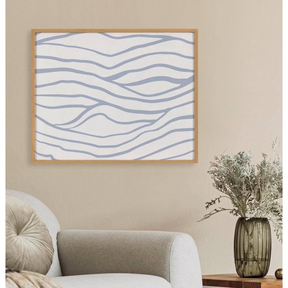 Gold Framed Abstract Coastal Waves Print, 20x16