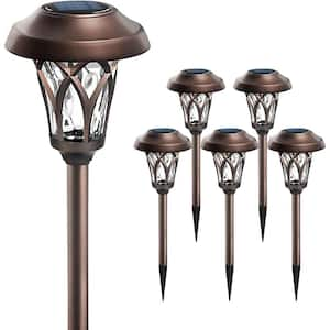 Solar Pathway Lights 6 Pack, Solar Landscape Lights Warm White