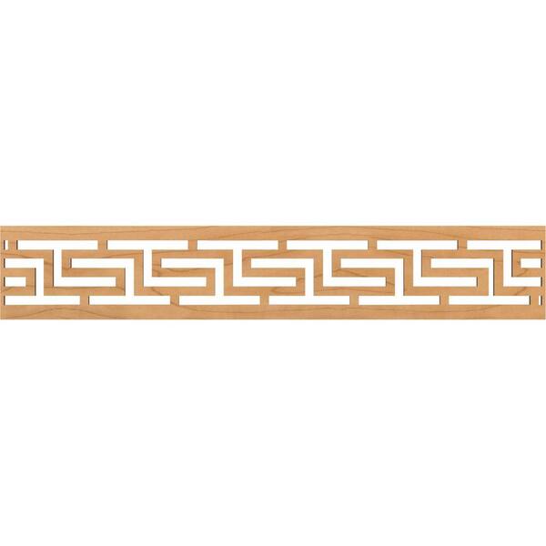Ekena Millwork Tulum Fretwork 0.25 in. D x 46.625 in. W x 8 in. L Maple Wood Panel Moulding