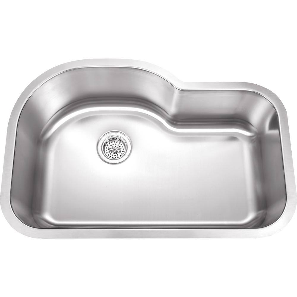 Matte Stainless Steel 32'' Undermount Single Bowl Kitchen Sink