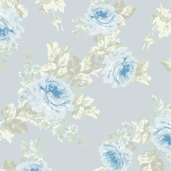 Rachel Ashwell Royal Bouquet Blue Wallpaper