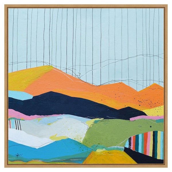 Amanti Art Colorfield No. 15 by Jan Weiss 1-Piece Floater Frame Canvas Giclee Abstract Art Print 30 in. x 30 in.