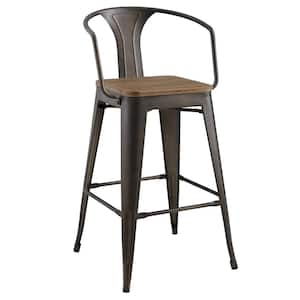 Promenade 30 in. Brown Bar Stool