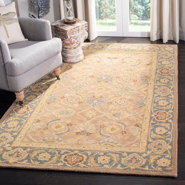 Anatolia Brown/Blue Doormat 2 ft. x 3 ft. Border Area Rug