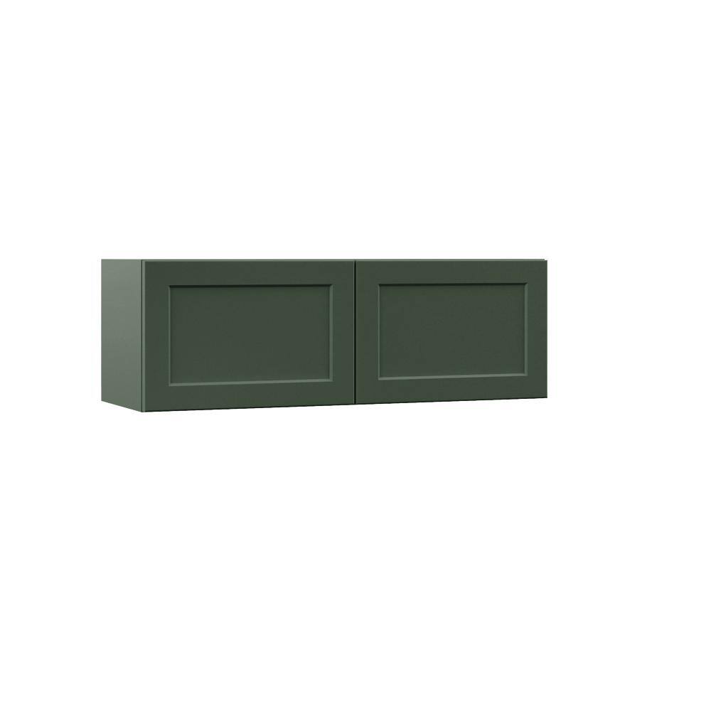 Designer Series Melvern 36 in. W x 12 in. D x 12 in. H Assembled Shaker Wall Bridge Kitchen Cabinet in Forest price history on PriceWatchPro