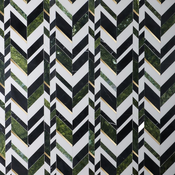 Ivy Hill Tile Tyra Verde Jade 4 in. x 0.39 in. Polished
