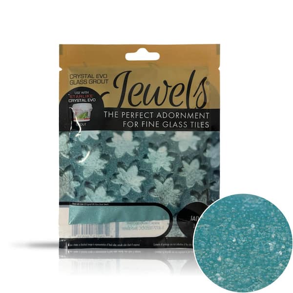 Crystal Glass Grout Jewels Jade 75 grams (1-Pack)
