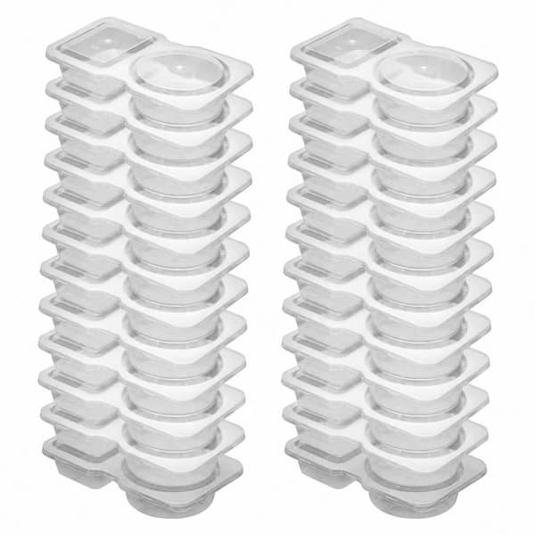 20-Piece BPA-Free Plastic 2-Compartment Snack and Condiment Containers with Lids for Portion Control
