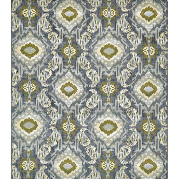 Unique Loom Outdoor Union Blue 10' 0 x 12' 0 Area Rug