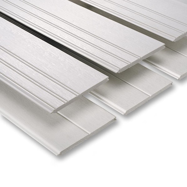 Everbilt 1/4 in. D x 7-1/4 in. W x 36 in. L Glue-On Tongue and Groove White PVC Wainscoting Panel (6-Pack)