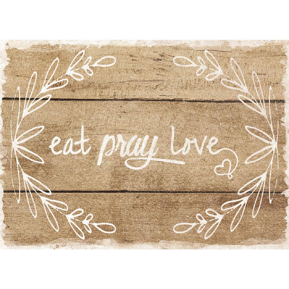 MHF Home Eat, Pray, Love Brown 18 in. W x 13 in. L Polypropylene Placemat Set (4-Pack) MHF Home Eat, Pray, Love Brown 18 in. W x 13 in. L Polypropylene Placemat Set (4-Pack)