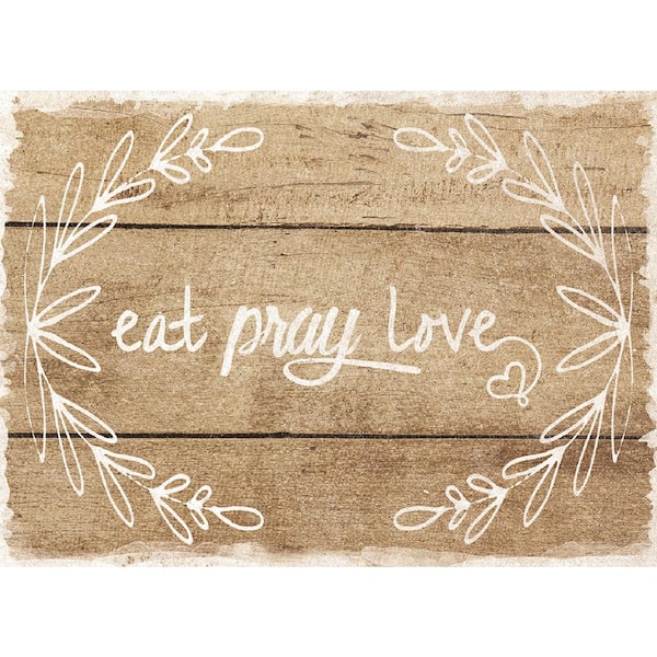 Morgan Home Eat, Pray, Love 18 in. x 13 in. Multi Polypropylene Placemats (Set of 6)