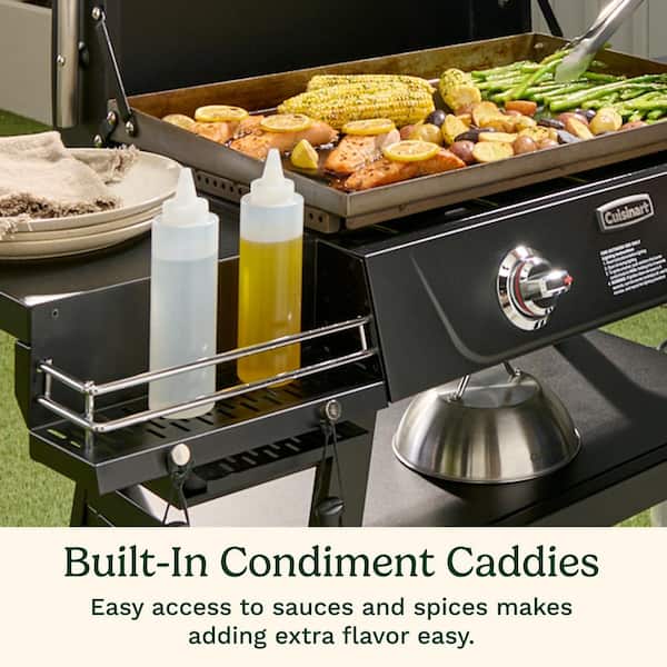 CUISINART OUTDOORS 28 Propane 2-Burner Outdoor Griddle with Hood- Black  CGG-9748