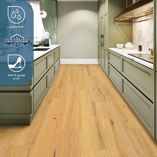 Grant's Pass Oak 9.44 in W x 47.64 in L Waterproof Hybrid Resilient Flooring (25.01 sq. ft/case)