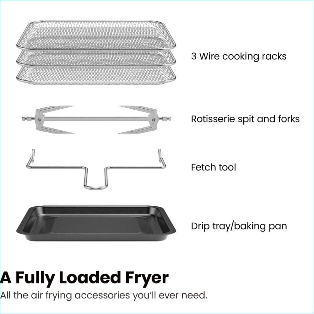 Chefman 12-Quart Black Digital Air Fryer Oven with Touchscreen