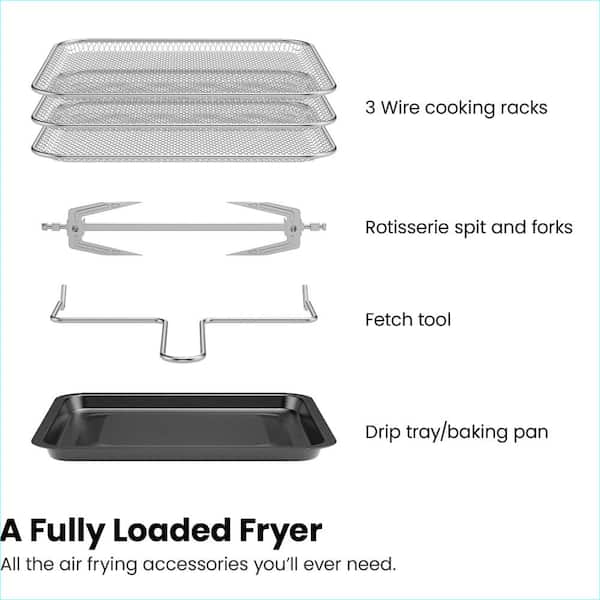Chefman 10-Liter Digital Multifunction Air Fryer Plus Rotisserie,  Dehydrator, Oven RJ38-10-RDO-V2 - The Home Depot