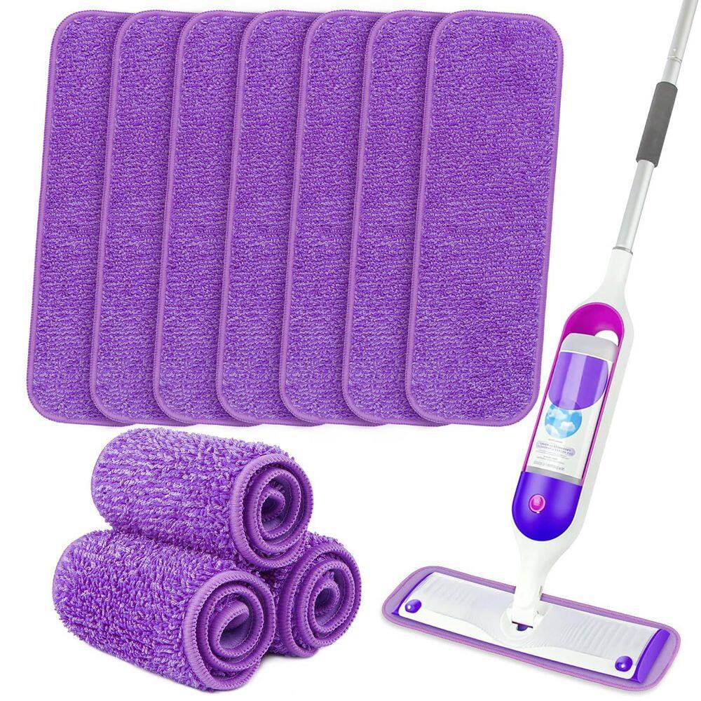 Microfiber Multi-Surface Floor Mop Pads Refills for 13 ''-15 '' Spray Mop, Machine Washable, 10 Pack, Purple price history on PriceWatchPro