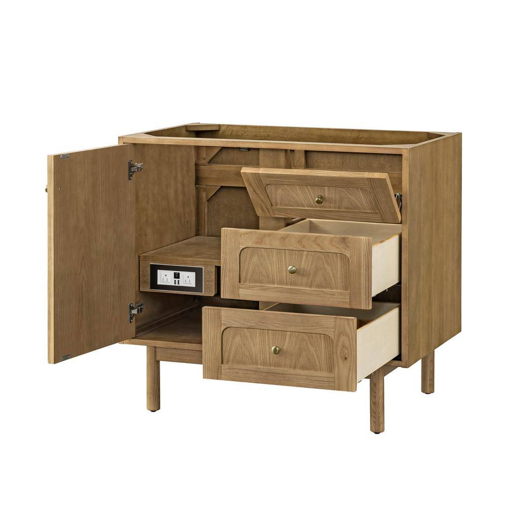 Laurent 36" Light Natural Oak Single Vanity Base