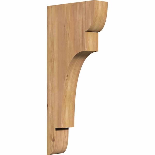 Ekena Millwork 3-1/2 in. x 12 in. x 28 in. Western Red Cedar New Brighton Smooth Corbel