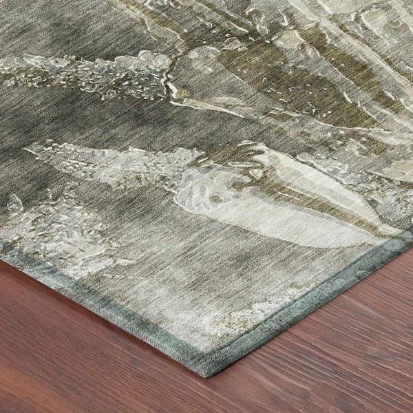 Chantille Machine Washable Indoor/Outdoor Abstract ACN2798 Pewter 2 ft. x 3 ft. Accent Rug