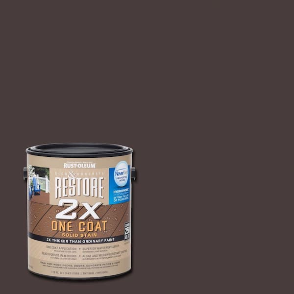 Rust-Oleum Restore 1 gal. 2X Teak Solid Deck Stain with NeverWet