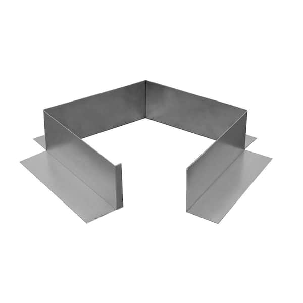 Active Ventilation 8 in. x 8 in. x 3 in. Tall Aluminum Open Pitch Pan Flashing with Open Bottom