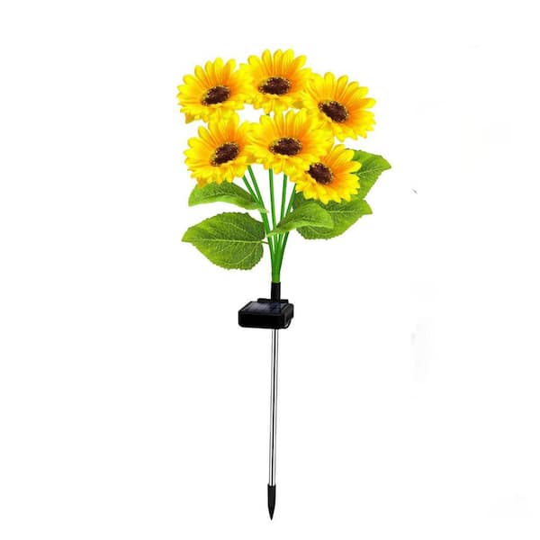 4 Pack Sunflower Solar Lights Waterproof Outdoor Decorative Stakes