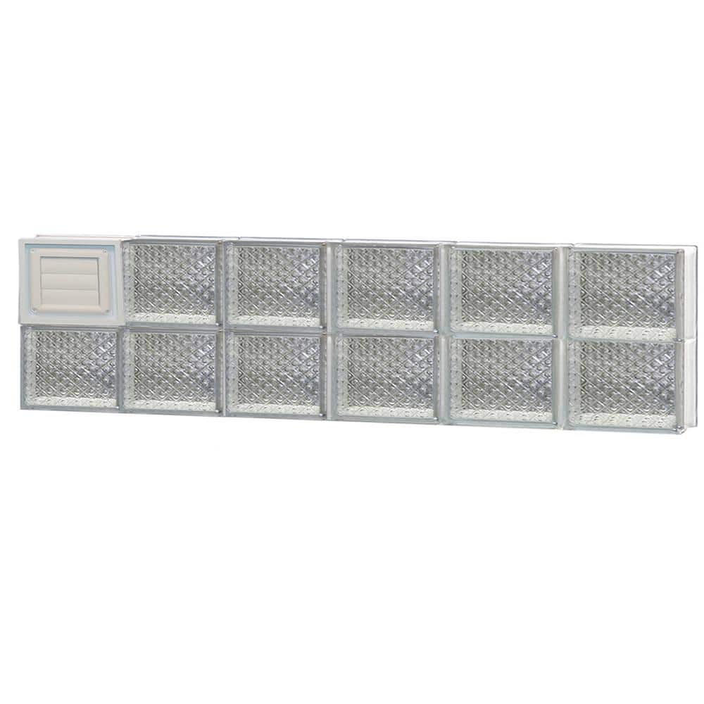 46.5 in. x 11.5 in. x 3.125 in. Frameless Diamond Pattern Glass Block Window with Dryer Vent price history on PriceWatchPro