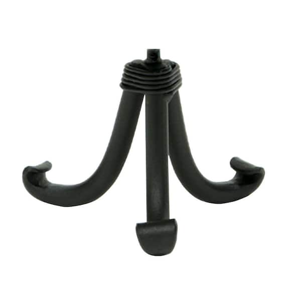 ACHLA DESIGNS Small Threaded Tabletop Tripod Stand 5 in. Tall Black Powder Coat Finish