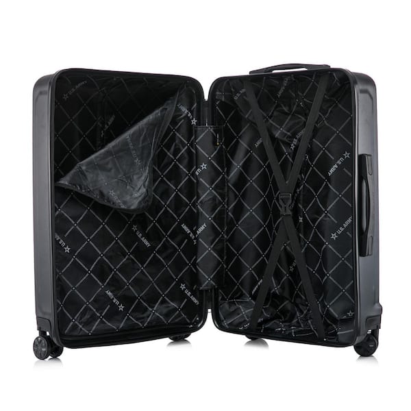 US ARMY U.S. Army FOX 3-Piece Luggage Set 20”/24”/28” Black