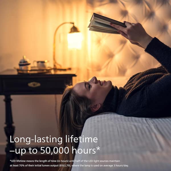 60-Watt Equivalent B11 Ultra Efficient Clear LED Light Bulb 2700K 3-Pack