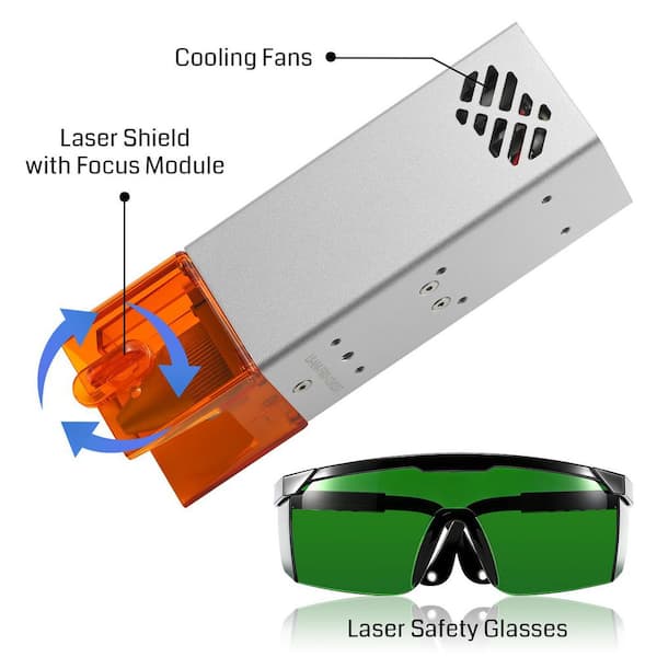 Genmitsu 10-Watt CNC Laser Engraver Module, 435nm Attachment Kit