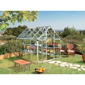 Snap and Grow 6 ft. x 8 ft. Silver/Clear DIY Greenhouse Kit