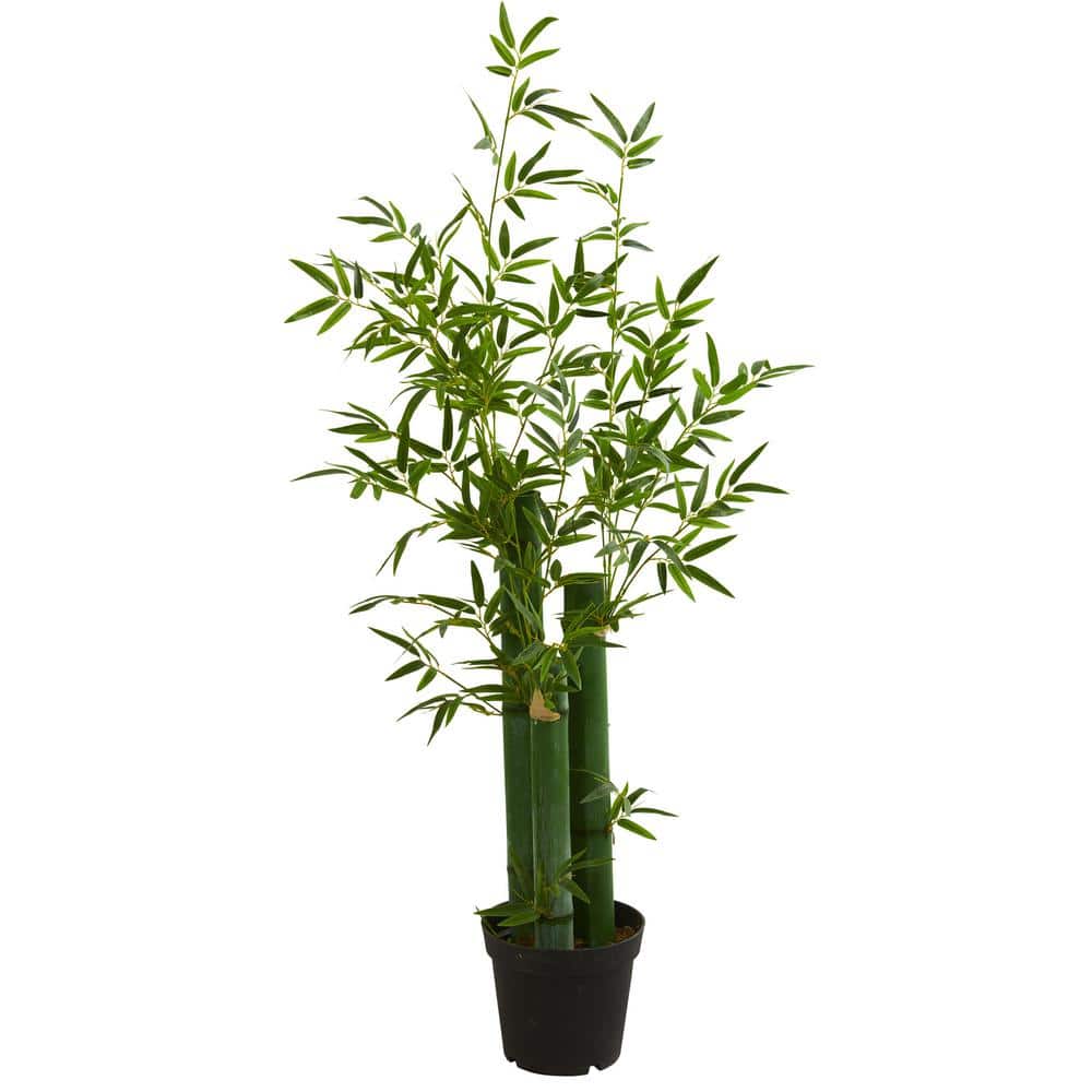Nearly Natural 7' Curved Slim Bamboo Artificial Tree 