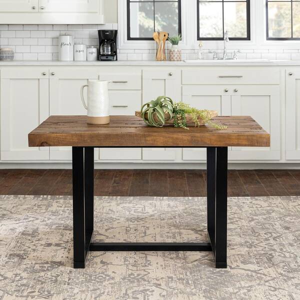 View of Reclaimed Barnwood Kitchen Table 54