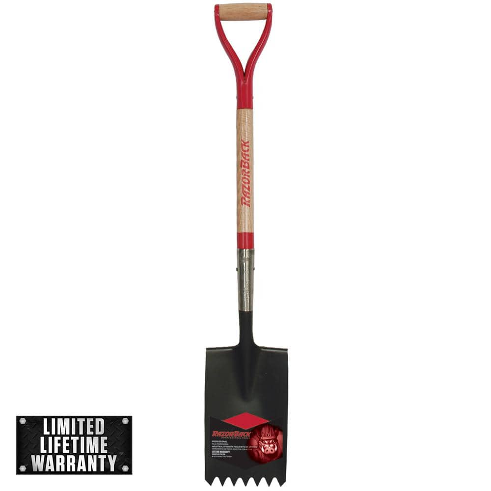 Razor-Back 30 in. Wood D-Handle Roof Shovel