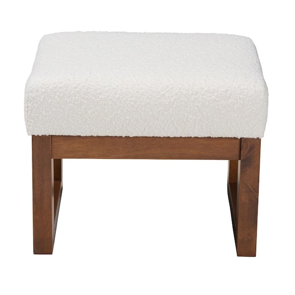 Laurel Embroidered Footstool