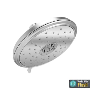 Spectra+ 4-Spray 7.3 in. Single Ceiling Mount Fixed Adjustable Shower Head in Polished Chrome