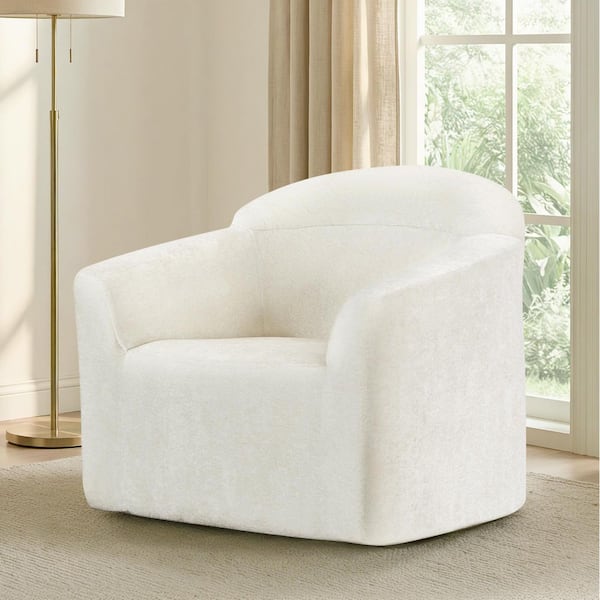 Parker Cream Fabric Boneless Accent Chair for Living Room and Small Space,No Assembly Required