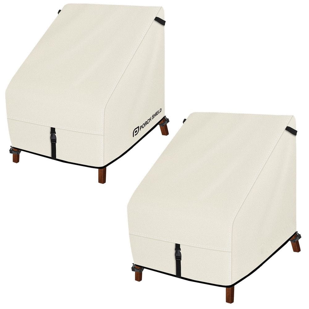 "30""W x 33""D x 34""H Beige Outdoor Patio High Back Chair Cover Waterproof UV Resistant 2 Pack" price history on PriceWatchPro