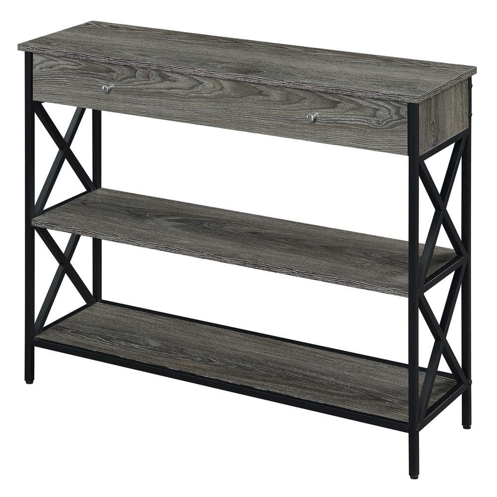 Convenience Concepts Tucson 39.5 in. Weathered Gray/Black Standard ...