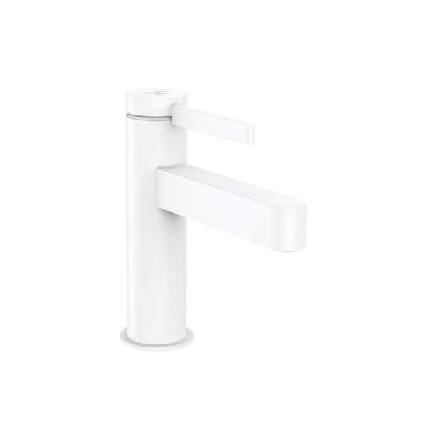 Hansgrohe Finoris Single Handle Single Hole Bathroom Faucet in Matte White