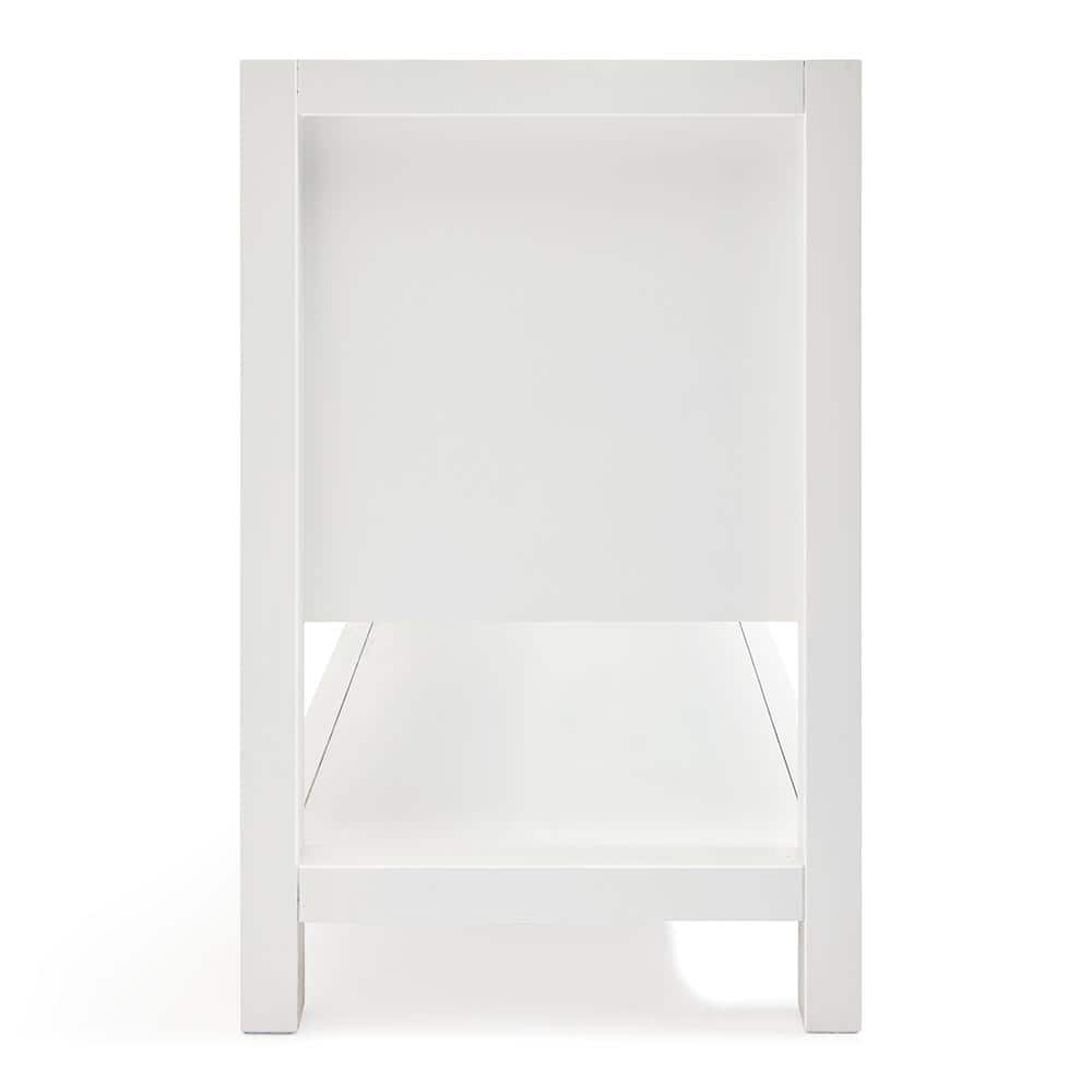 Magnolia 72" White Solid Wood Double Freestanding Vanity Cabinet
