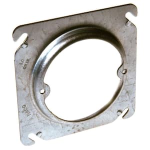 4 in. W Steel Metallic Square Cover, Raised, 1/2 in. Open with Ears 2-3/4 in. OC, 1-Pack