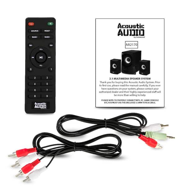 Acoustic Audio by Goldwood Acoustic Audio Bluetooth 2.1 Multimedia System (3-Piece Set) AA2171 The Home Depot