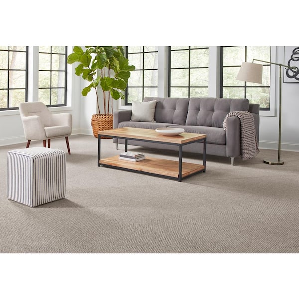 Pretty Penny  - Stonework - Gray 50 oz. Triexta Pattern Installed Carpet