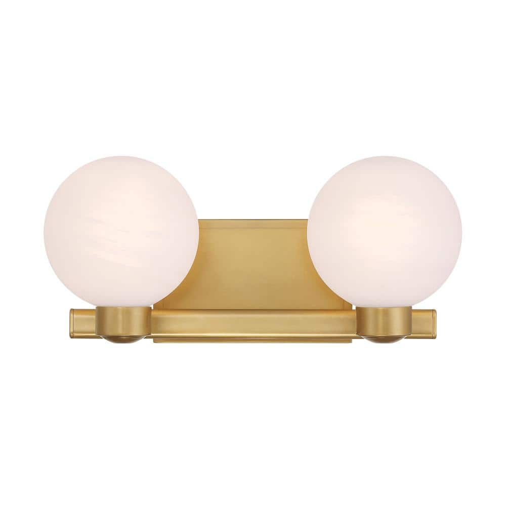 Mooncrest 16 in. 2-Light Legacy Brass Vanity Light with Etched Alabaster Glass Shades price history on PriceWatchPro
