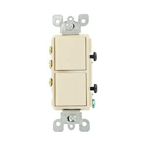 Decora 15 Amp 3-Way AC Combination Switch, Light Almond
